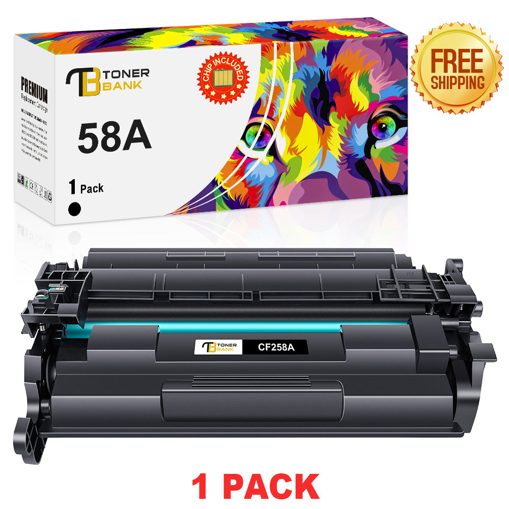 compatible hp 58a cf258a toner black 1 pack with chip