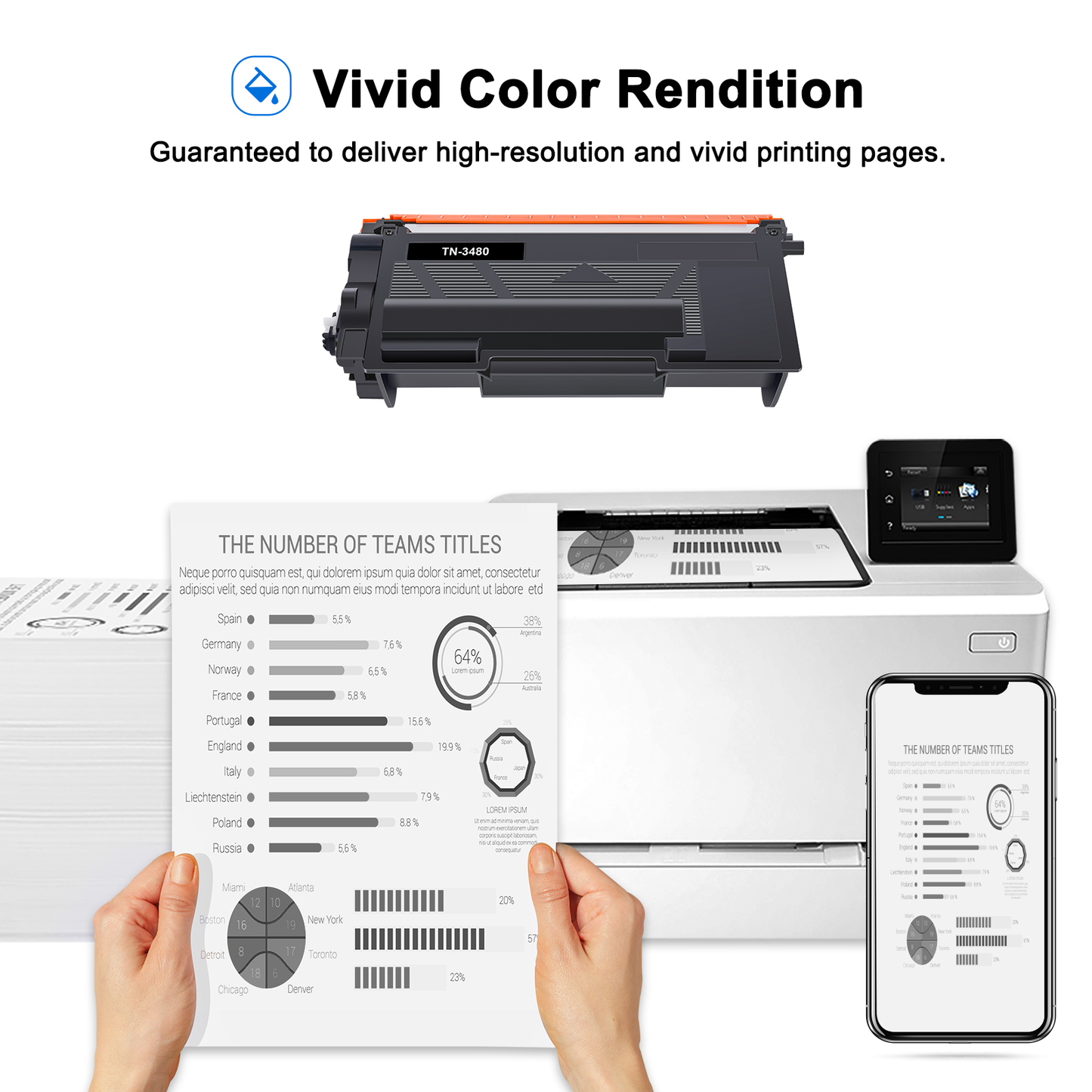 Toner Bank TN3480 Kompatible für Brother TN-3480 TN3480 TN 3480 HL-L5100DN MFC-L5750DW MFC-L5700DW HL-L5200DW HL-L6400DW HL L5100DN MFC L5750DW HL-L5000D TN-3430 TN3430 3430 Schwarz, 2er-Pack