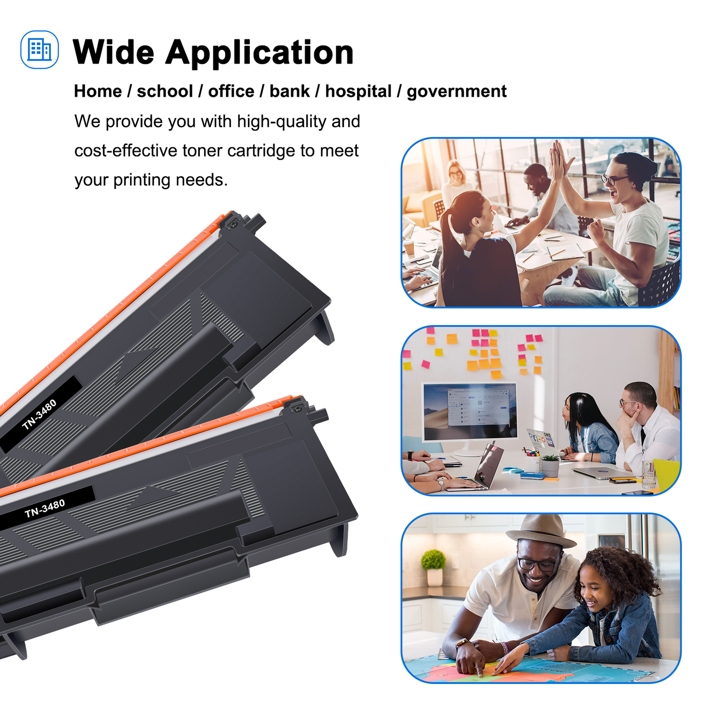 Toner Bank TN3480 Kompatible für Brother TN-3480 TN3480 TN 3480 HL-L5100DN MFC-L5750DW MFC-L5700DW HL-L5200DW HL-L6400DW HL L5100DN MFC L5750DW HL-L5000D TN-3430 TN3430 3430 Schwarz, 2er-Pack