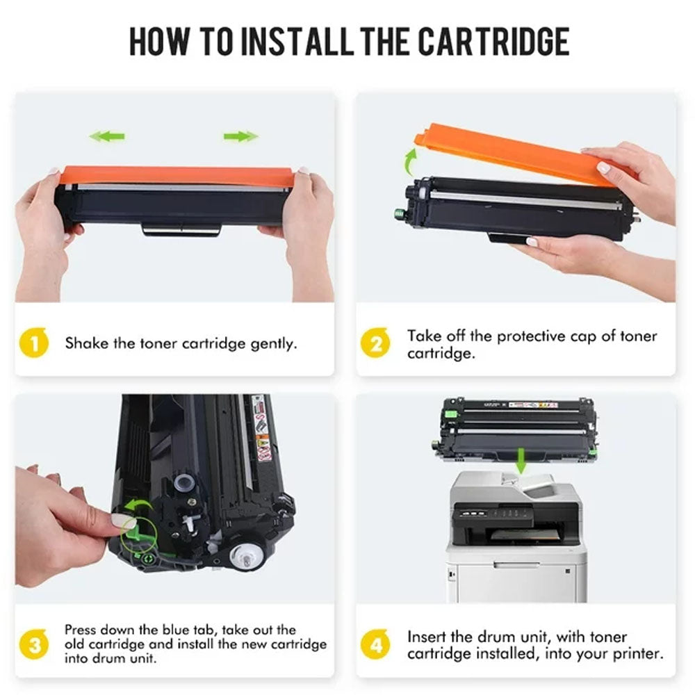 TN227 TN223 Toner Cartridge Compatible for Brother TN227 TN-227 TN223 TN-223 TN-227BK/C/M/Y TN227BK HL-L3270CDW MFC-L3770CDW MFC-L3750CDW HL-L3290CDW HL-L3210CW MFC-L3710CW Printer (5-Pack)