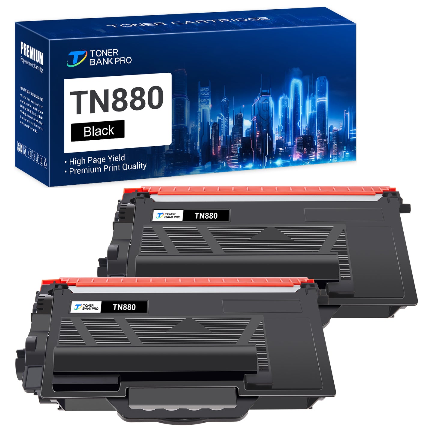 TN880 Super Toner Cartridge Compatible for Brother TN880 Black TN-880 TN 880 HL-L6200DW L6200DWT L6400DW L6400DWT MFC-L6700DW L6800DW L6900DW Printer Ink (2-Pack)