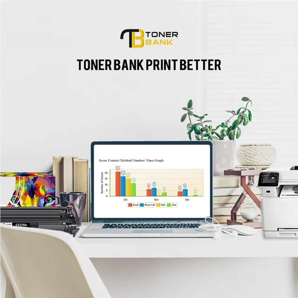 78A Toner Cartridges High Yield Replacement for HP 78A CE278A Toner Cartridge | Works with HP Laserjet Pro P1606DN P1566, P1606 Series, HP Laserjet Pro MFP M1536dnf M1536 Series | CE278D 4 Black