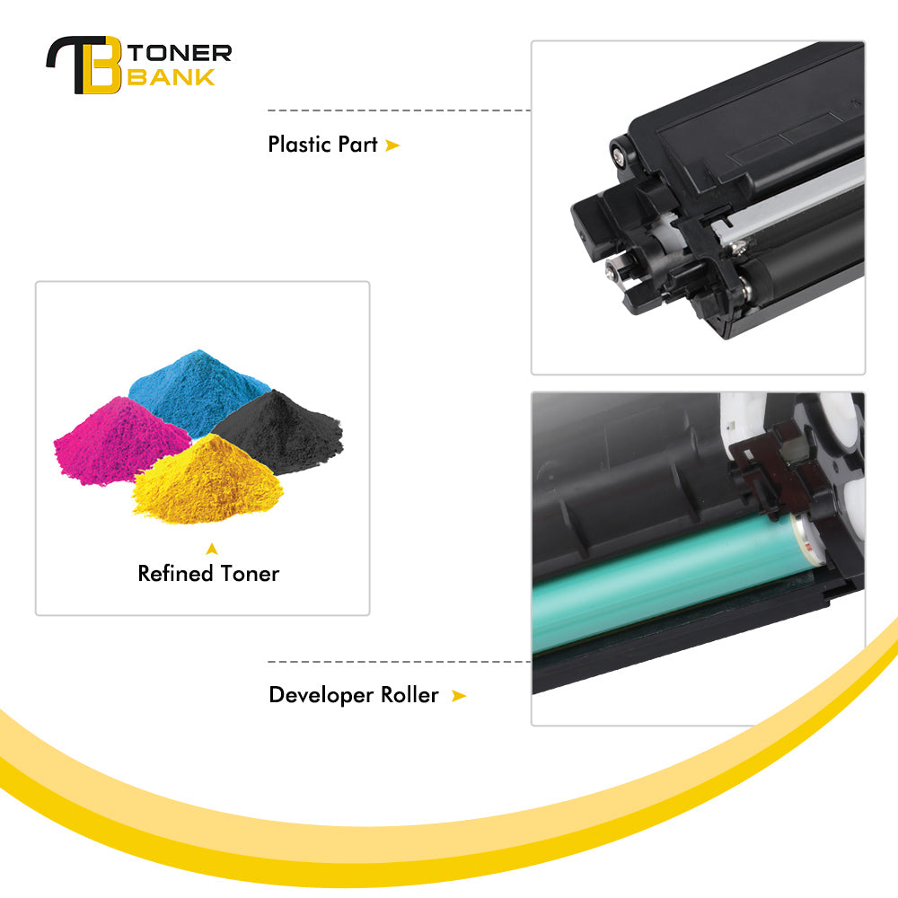TN221 TN225 Toner Cartridge 4-Pack Compatible for Brother TN-221 TN-225 HL-3140CW HL-3142CW HL-3150CDW 3152CDW 3170CDW 3172CDW MFC-9130CW 9140CDN 9330CDW 9340CDW DCP-9020CDW Black Cyan Magenta Yellow