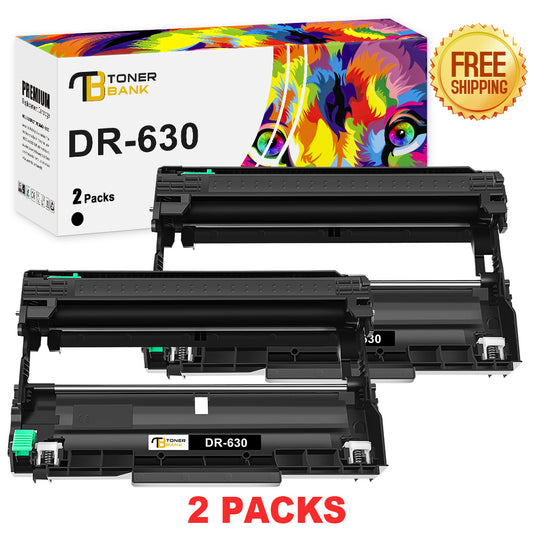 2-Pack DR630 Drum Unit Compatible for Brother DR630 DR-630 DR 630 DCP-L2520DW DCP-L2540DW HL-L2300D HL-L2305W HL-L2320D HL-L2340DW HL-L2360DW HL-L2380DW HL-L2680W Printer (Black)