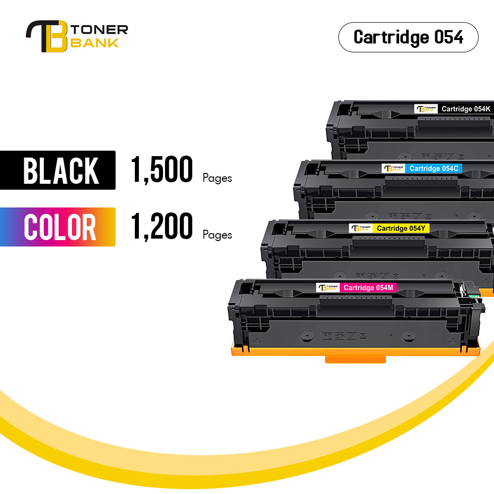compatible canon 054 toner cartridge 4 pack