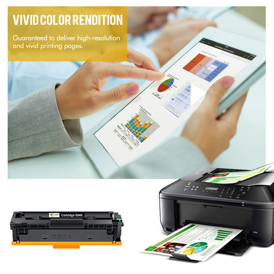 054 Toner Cartridge Compatible for Canon 054 054H CRG-054 CRG-054H Color ImageClass MF644Cdw MF641Cw MF642Cdw LBP622CDW Printer Ink (Black Cyan Magenta Yellow, 4-Pack)