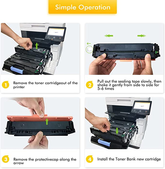 054H 054 CRG-054H Toner Cartridge Compatible for Canon 054H Color imageCLASS MF641Cdw MF642Cdw MF644Cdw LBP622Cdw LBP621CW Printer Ink (Black Cyan Magenta Yellow, 4-Pack)