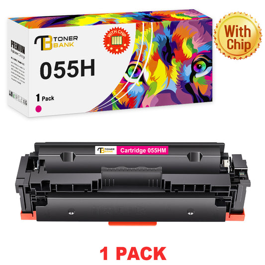 Toner Bank Compatible Toner Cartridge Replacement for Canon Cartridge 055H Magenta High Yield (Magenta, 1-Pack)