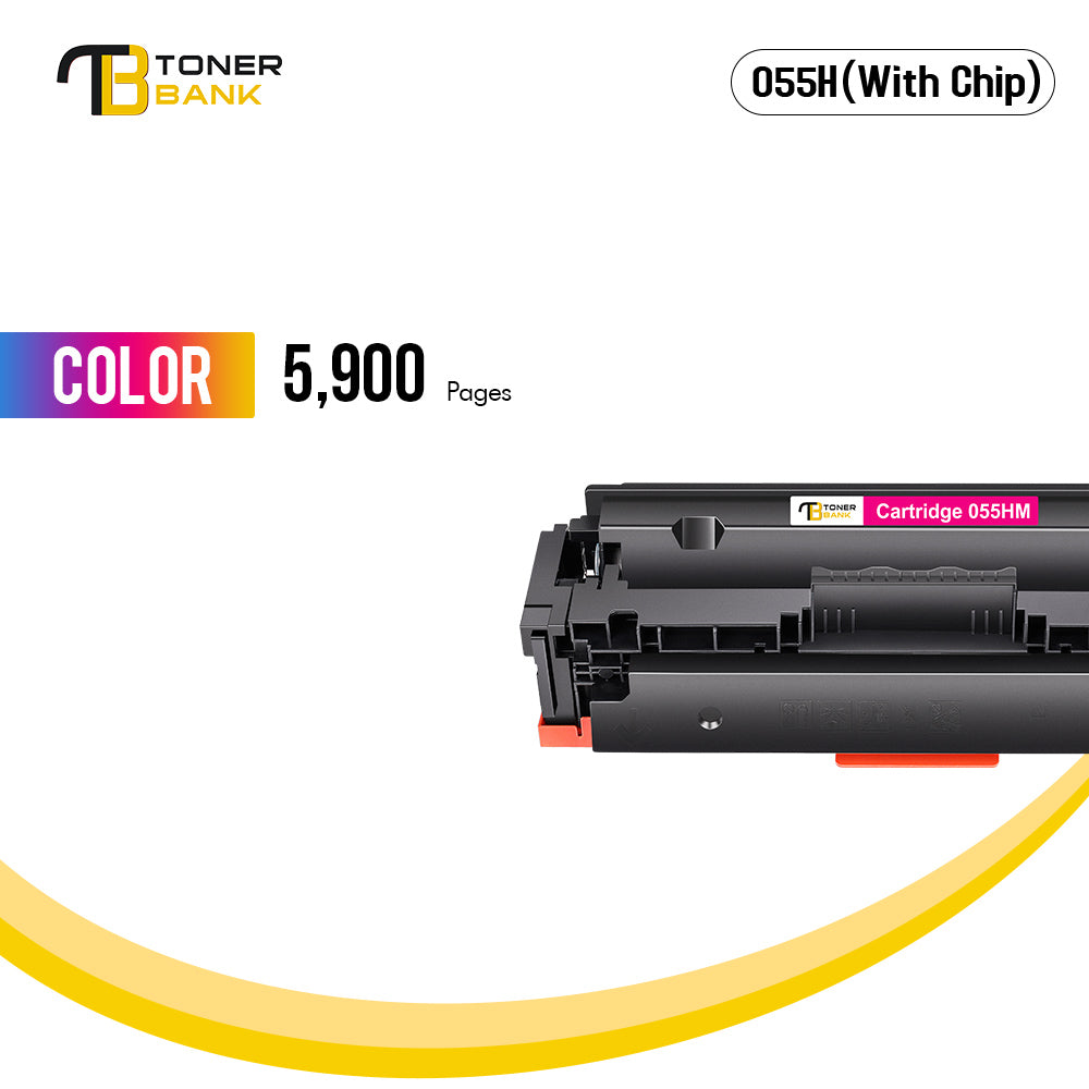 Toner Bank Compatible Toner Cartridge Replacement for Canon Cartridge 055H Magenta High Yield (Magenta, 1-Pack)
