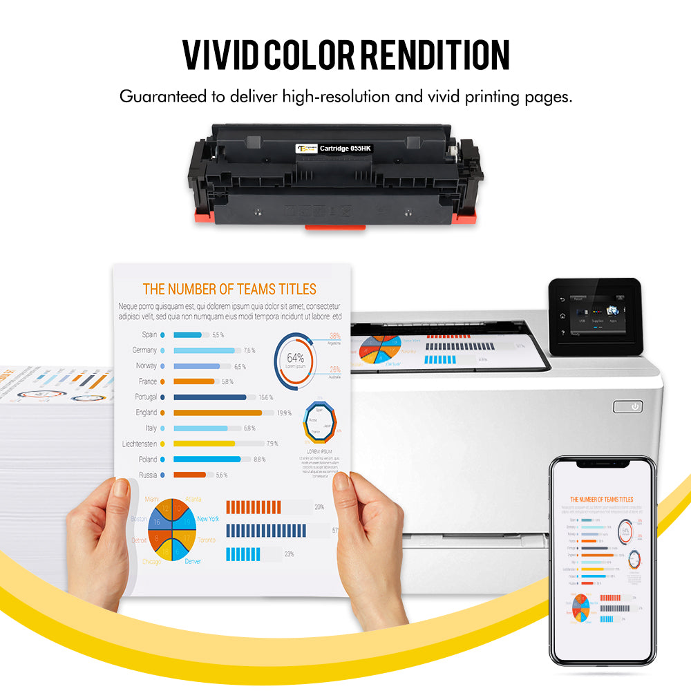 Toner Bank Compatible Toner Cartridge Replacement for Canon Cartridge 055H Magenta High Yield (Magenta, 1-Pack)
