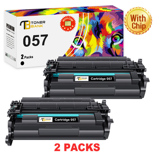 057 057H 2-Pack Compatible Toner Cartridge for Canon 057 CRG057 with Chip image CLASS LBP226dw LBP227dw image CLASS MF445 MF448dw Printer ink (Black)