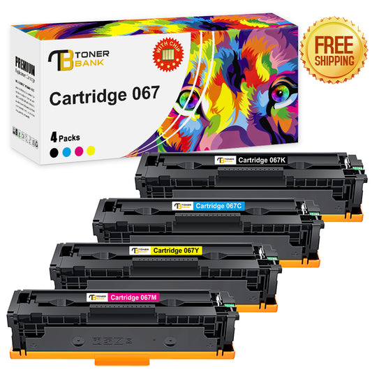 067 067H Toner Cartridge 4-Pack Compatible for Canon 067 067H for Canon imageCLASS MF656Cdw LBP632Cdw MF653Cdw LBP633Cdw MF654Cdw MF650 LBP630 Series Printer High Yield CRG-067 CRG067 Ink