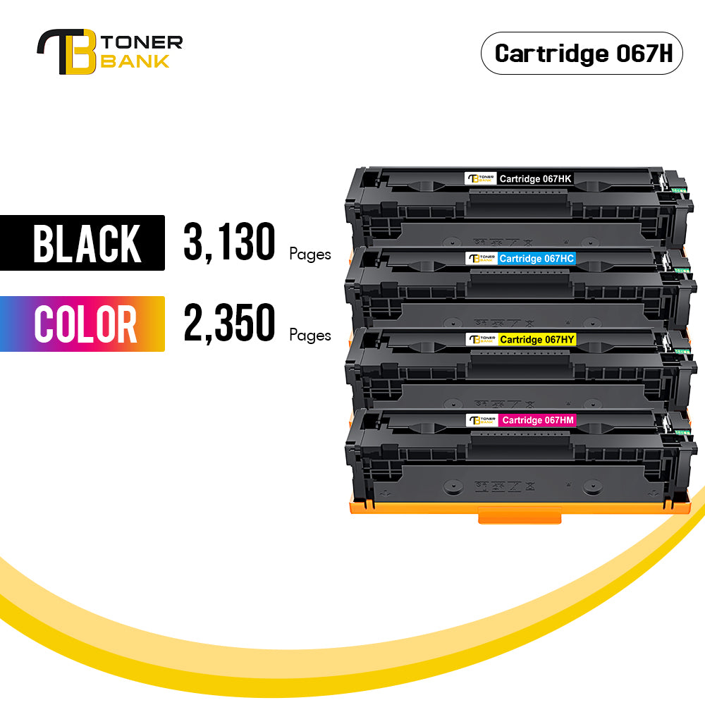 Compatible for Canon 067H Toner Cartridge 4 Pack Color