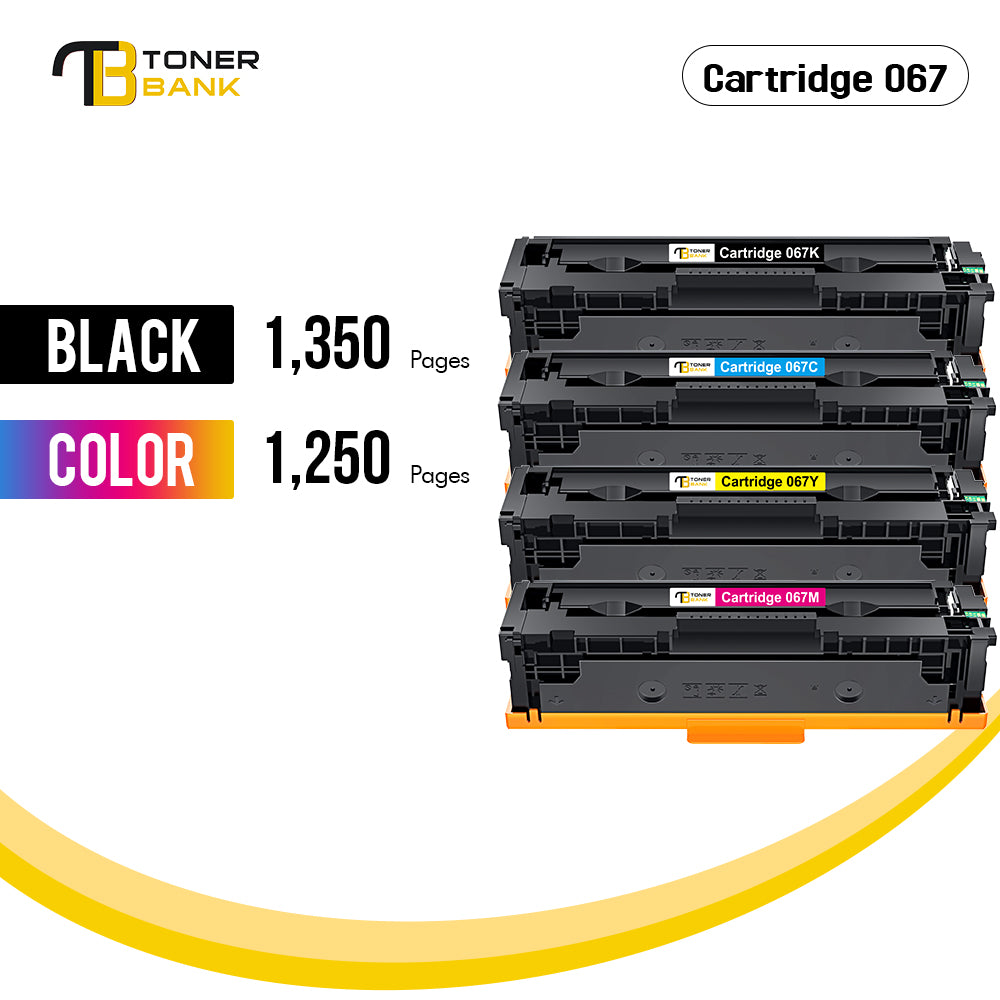 Compatible for Canon 067 Toner Cartridge 4-Pack
