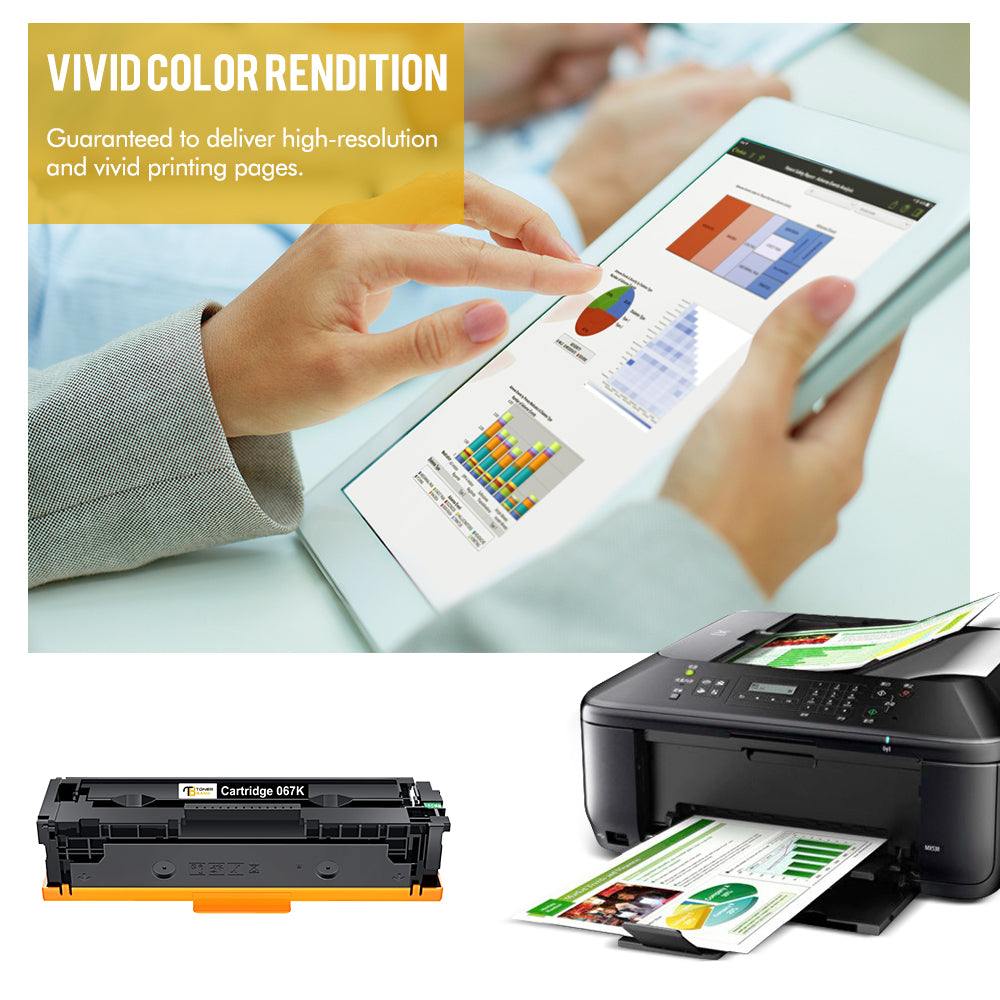 Compatible for Canon 067 Toner Cartridge 4-Pack