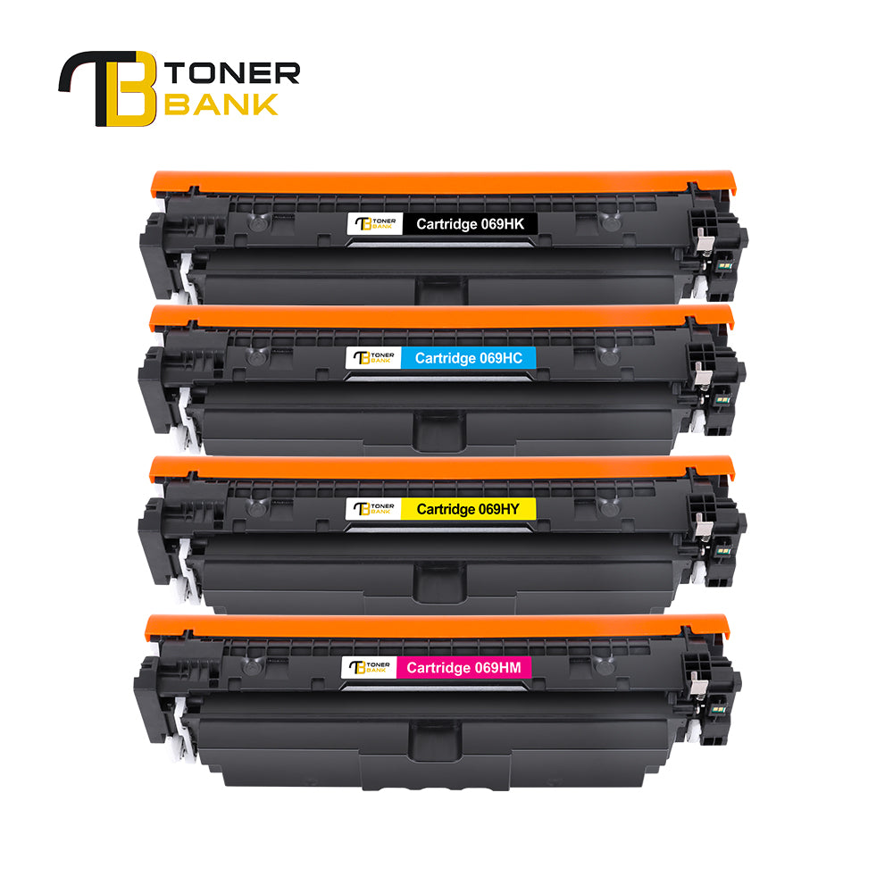 069H 069 Toner Cartridge High Yield With Chip Compatible for Canon 069H CRG069H imageCLASS MF753Cdw MF752Cdw MF751Cdw LBP673Cdw LBP674Cx LBP674Cdw MF756Cx (Black Cyan Magenta Yellow, 4-Pack)