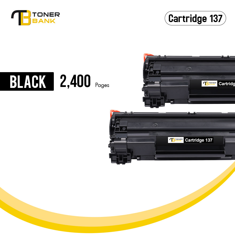 137 Black Toner Cartridge Compatible for Canon Cartridge 137 CGR-137 CRG137 i-SENSYS D570 MF242dw MF232w MF236n MF244dw MF247dw MF227dw MF220 MF230 MF240 MF210 Series Printer Ink (2-Pack)