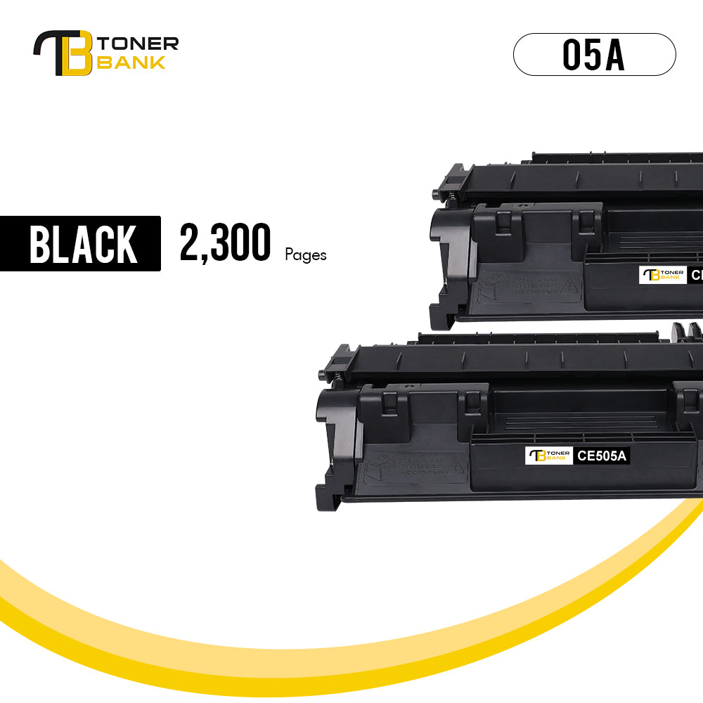 CE505A Compatible for HP 05A Toner Cartridge for HP 05A CE505A 505A CE505D P2035 for HP Laserjet 2035N P2055DN 2055DN P2030 P2050 P2055X P2055D Print Ink (Black 2-Pack)