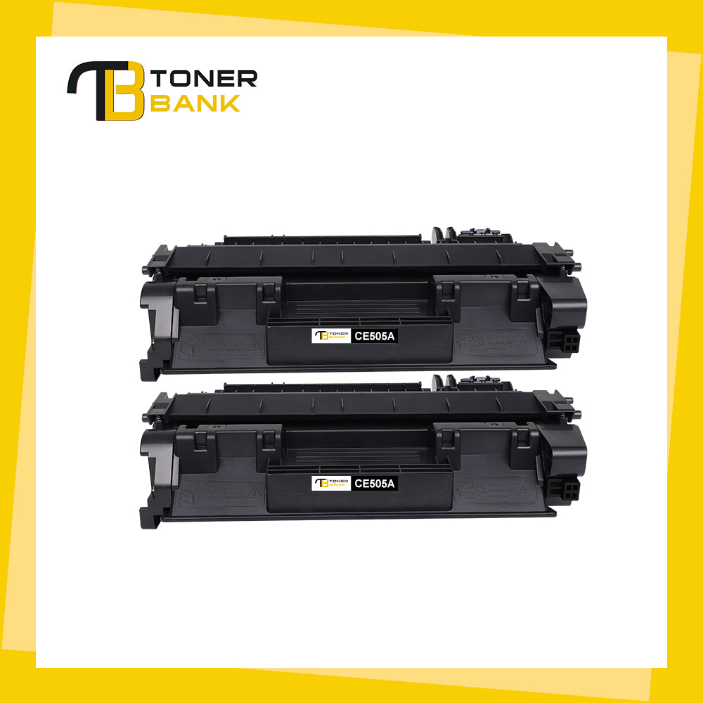 CE505A Compatible for HP 05A Toner Cartridge for HP 05A CE505A 505A CE505D P2035 for HP Laserjet 2035N P2055DN 2055DN P2030 P2050 P2055X P2055D Print Ink (Black 2-Pack)
