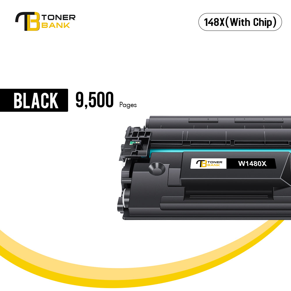 148X 148A Toner Cartridge with Chip High Yield Compatible for HP W1480X W1480A 148X Laserjet Pro 4001dn MFP 4101fdw 4101fdn 4001n 4001dn 4001dw (Black, 1-Pack)
