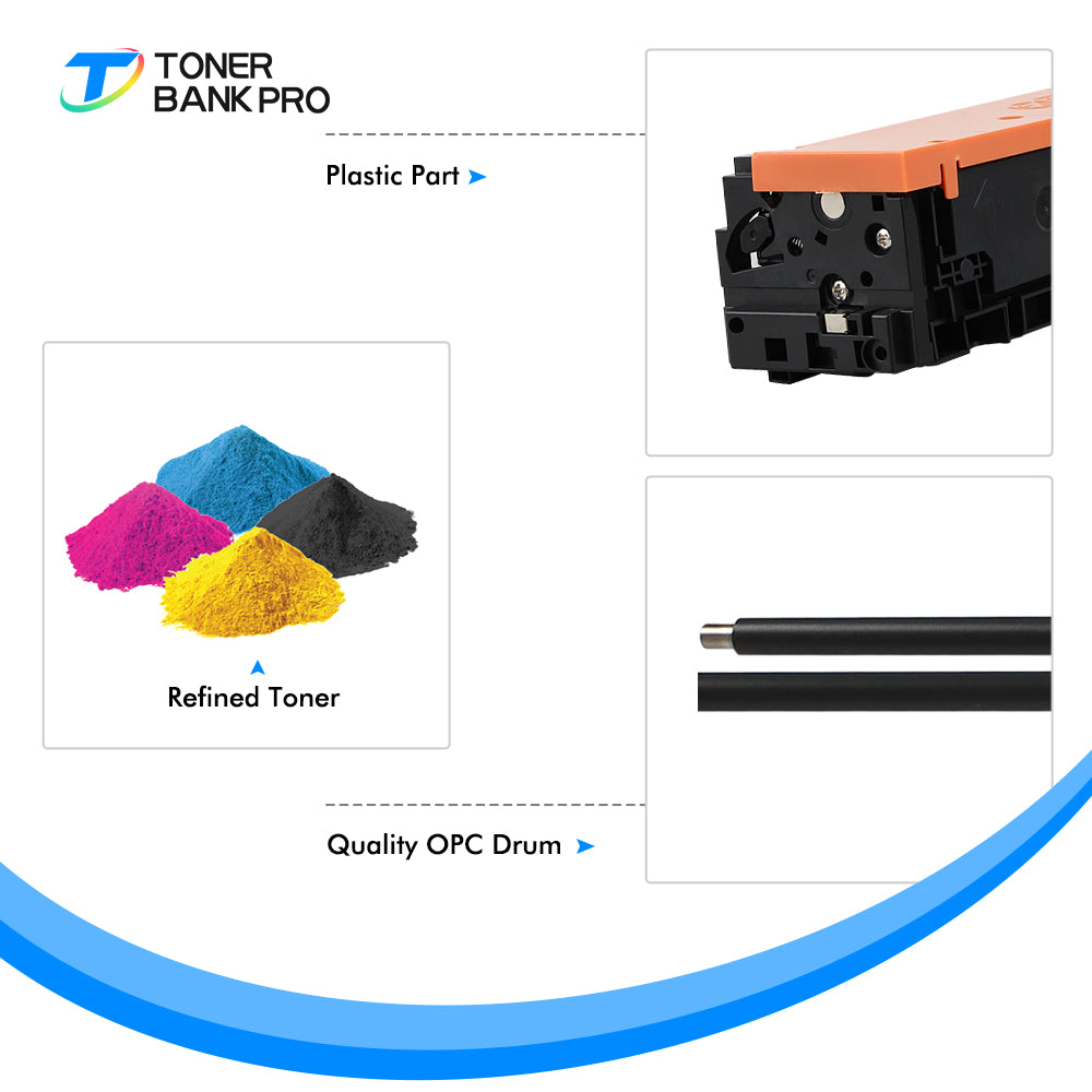 202X Toner Cartridge 4-Pack Compatible for HP 202X CF500X 202A CF500A Color LaserJet Pro MFP M281fdw M281cdw M254dw M254nw M254dn M281fdn M281 M254 Series Printer Ink (Black Cyan Yellow Magenta)