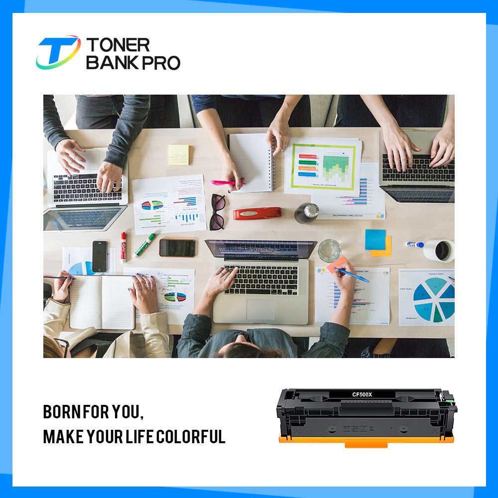 202X Toner Cartridge 4-Pack Compatible for HP 202X CF500X 202A CF500A Color LaserJet Pro MFP M281fdw M281cdw M254dw M254nw M254dn M281fdn M281 M254 Series Printer Ink (Black Cyan Yellow Magenta)
