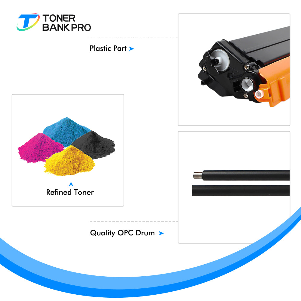 TN433 Toner Cartridge Compatible for Brother TN-433 TN431 TN436 TN433BK TN431BK TN 433 Brother HL-L8360CDW MFC-L8900CDW HL-L8260CDW L8360CDWT MFC-L8610CDW Printer Ink (KCMY, 4-Pack)