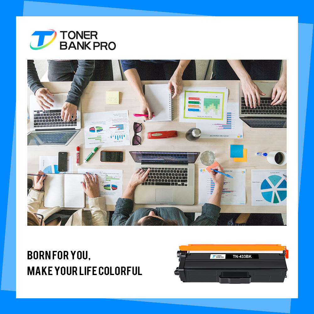 TN433 Toner Cartridge Compatible for Brother TN-433 TN431 TN436 TN433BK TN431BK TN 433 Brother HL-L8360CDW MFC-L8900CDW HL-L8260CDW L8360CDWT MFC-L8610CDW Printer Ink (KCMY, 4-Pack)