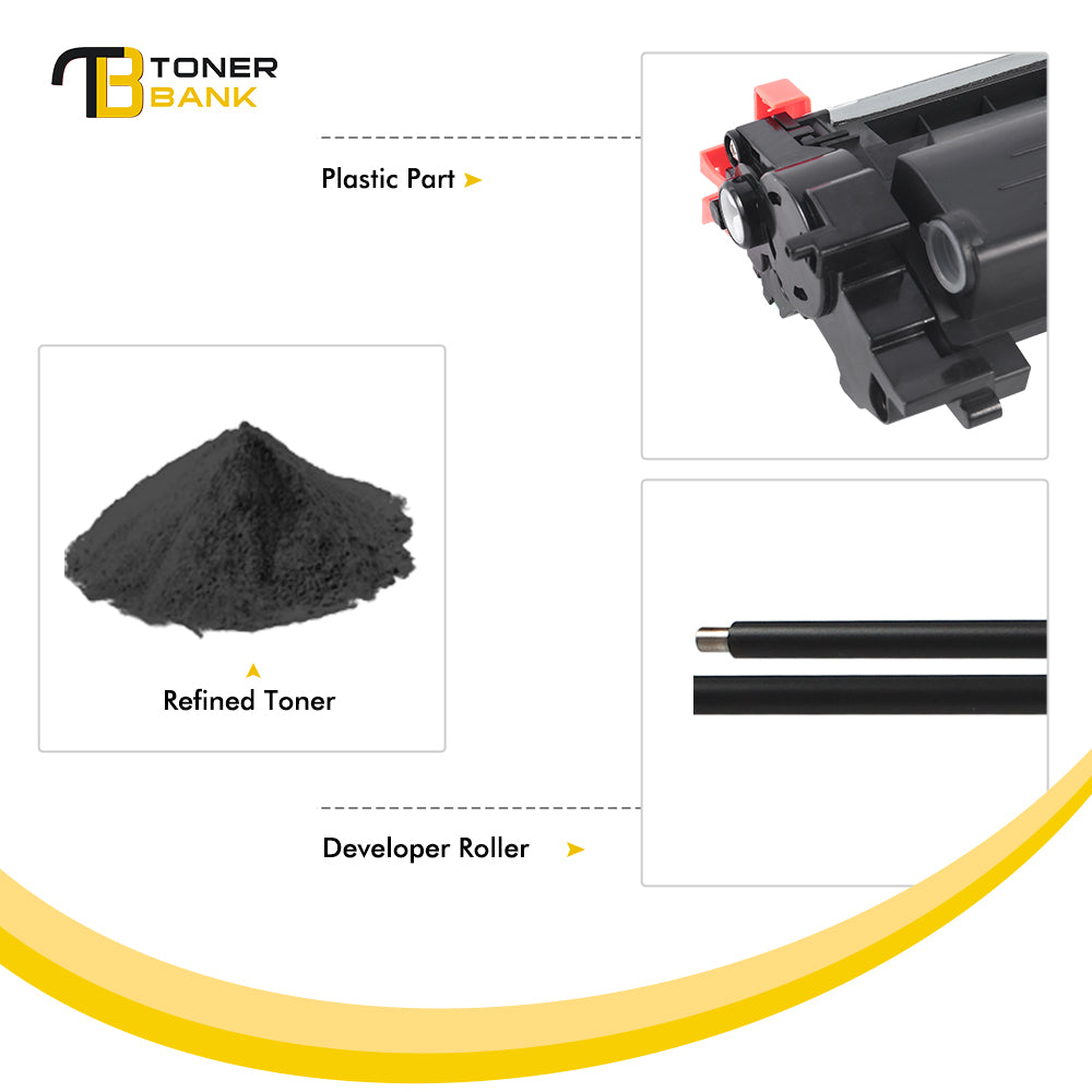 Toner Bank TN770 Toner Cartridge Compatible for Brother TN-770 TN770 High Yield for MFC-L2750DW MFC-L2750DWXL HL-L2370DW HL-L2370DWX Printer (Black, 2-Pack)