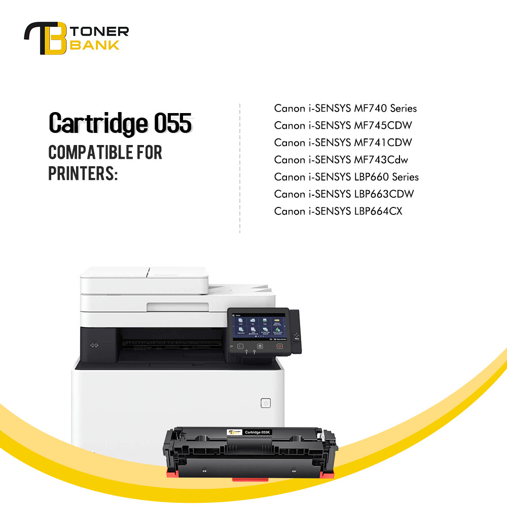 compatible for canon 055 toner cartridge black cyan magenta yellow 4 pack