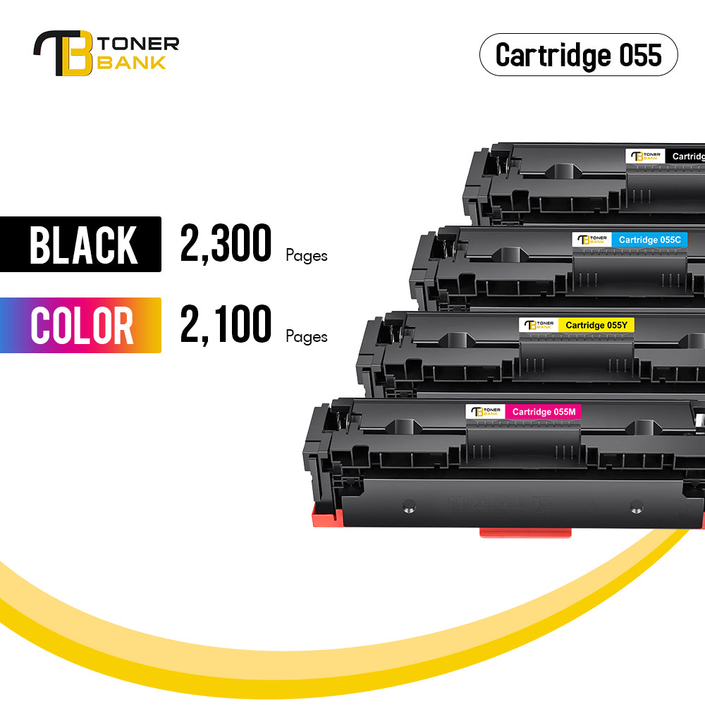 compatible for canon 055 toner cartridge black cyan magenta yellow 4 pack