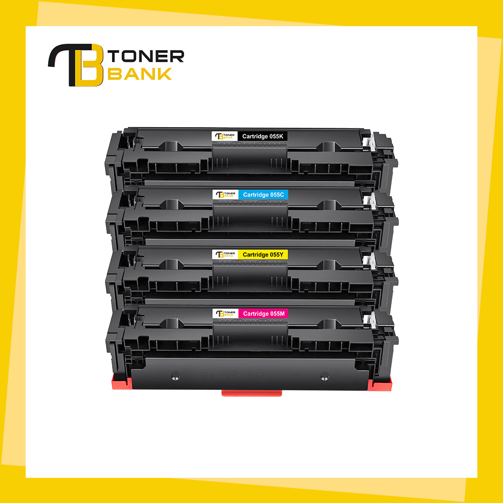 compatible for canon 055 toner cartridge black cyan magenta yellow 4 pack