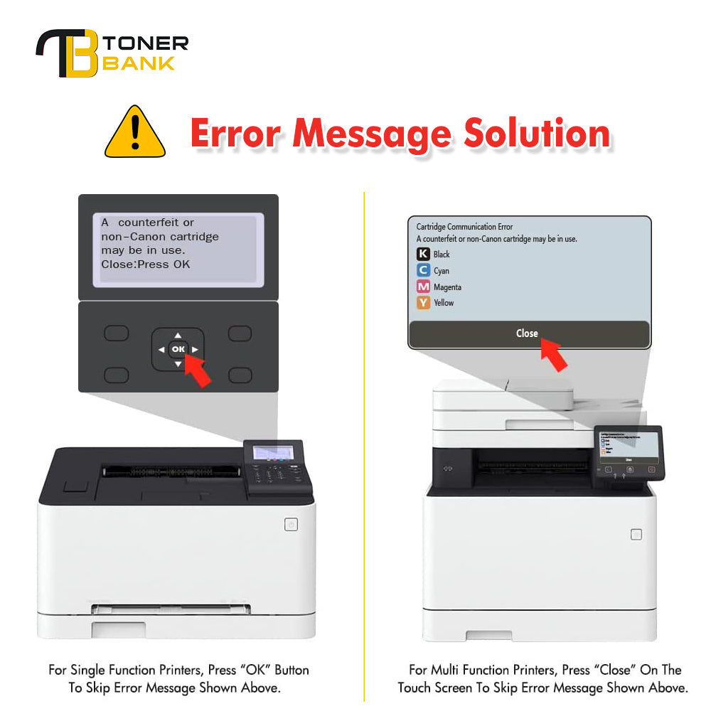 Toner Bank Compatible 055H 055 Toner Cartridge for Canon 055H 055 High Capacity for Color imageCLASS MF743Cdw MF741Cdw MF745Cdw MF746Cdw LBP664Cdw Printer Ink (Black Cyan Magenta Yellow, 4-Pack)