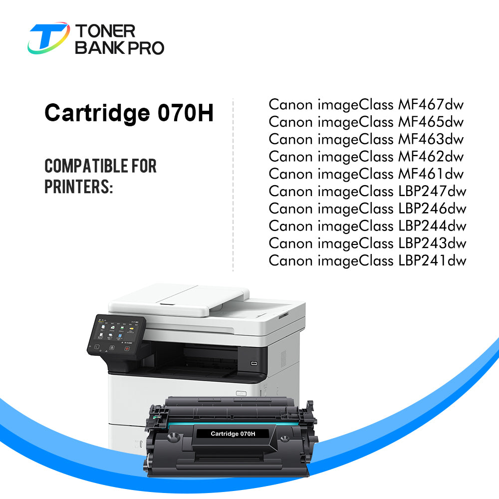 Cartridge 070H Toner Cartridge Compatible for Canon 070H CRG070H CRG-070H CRG070 Cartridge 070 imageCLASS MF465dw MF462dw LBP247dw LBP246dw Printer (Black,1-Pack)