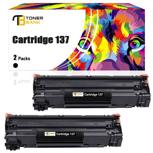 Toner Bank Cartridge 137 Toner Compatible for Canon 137 Cartridge CRG137 CRG-137 i-SENSYS MF232w MF236n MF212w MF216n MF217w MF244dw MF249dw MF227dw MF229dw LBP151dw Laser Printer (Black, 2-Pack)