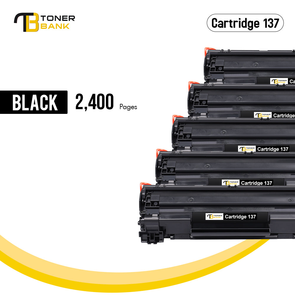 137 Toner Cartridge 5-Pack Compatible for Canon Cartridge 137 CRG 137 i-SENSYS MF232w MF242dw D570 MF236n MF244dw MF247dw MF227dw MF220 MF230 MF240 MF210 series Laser Printer (Black)