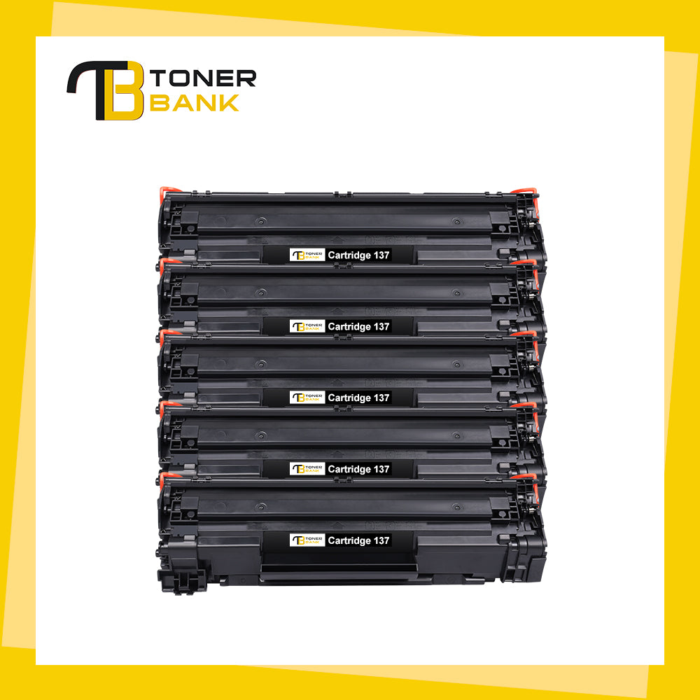 137 Toner Cartridge 5-Pack Compatible for Canon Cartridge 137 CRG 137 i-SENSYS MF232w MF242dw D570 MF236n MF244dw MF247dw MF227dw MF220 MF230 MF240 MF210 series Laser Printer (Black)