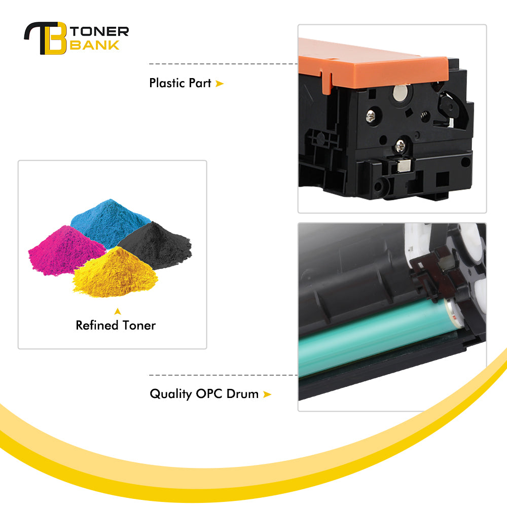 125A Toner Cartridge Compatible for HP 125A CB540A CB541A CB542A CB543A for HP LaserJet CP1215 CP1518ni CP1515n CM1312nfi CM1312 MFP CP1518 Printer Ink (Black/Cyan/Magenta/Yellow, 4-Pack)