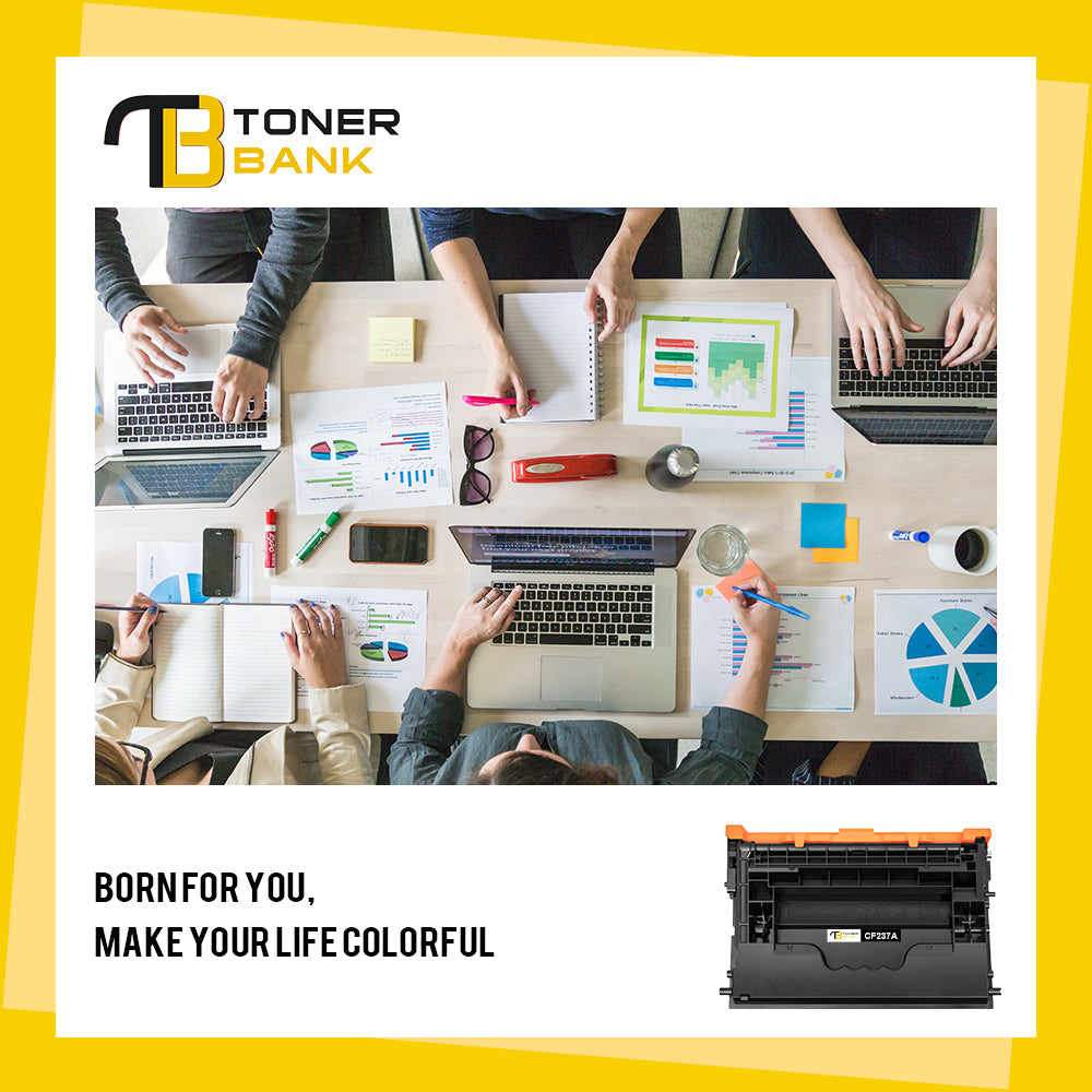 Toner Bank Compatible 37A CF237A Black Toner Cartridge for HP 37A CF237A 37X CF237X Enterprise M607 M608 M607n M608n M607dn M608dn M609 MFP M631 M632 M633 Printer Ink (Black 2-Pack)