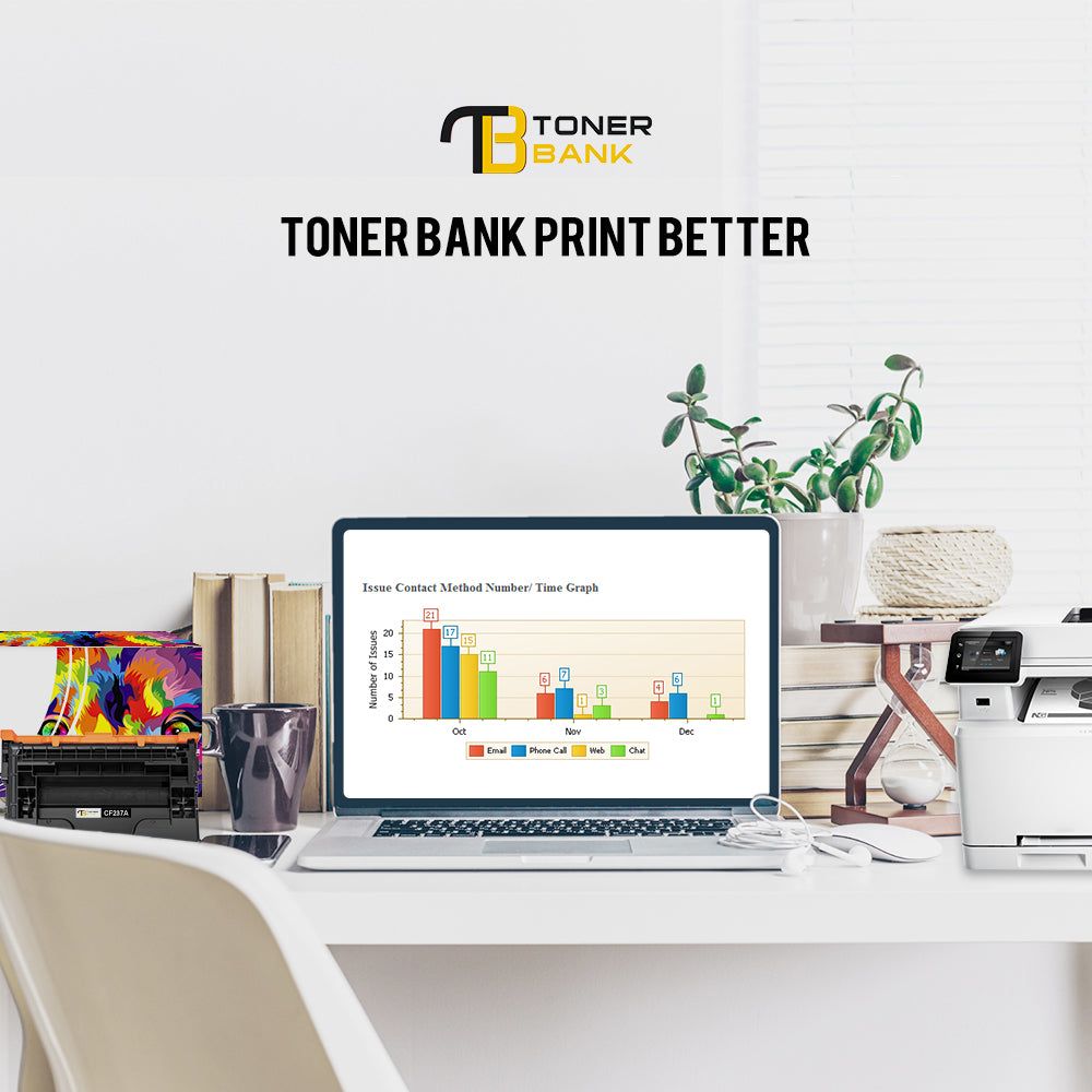 Toner Bank Compatible 37A CF237A Black Toner Cartridge for HP 37A CF237A 37X CF237X Enterprise M607 M608 M607n M608n M607dn M608dn M609 MFP M631 M632 M633 Printer Ink (Black 2-Pack)