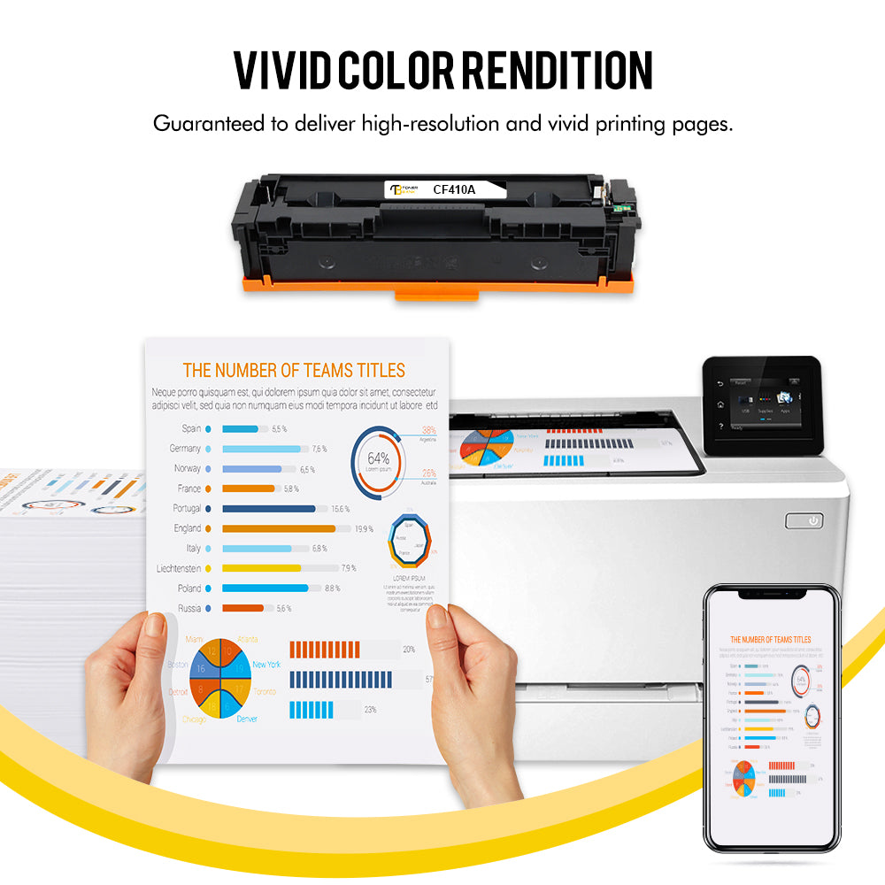 compatible hp 410a cf410a toner 4 pack