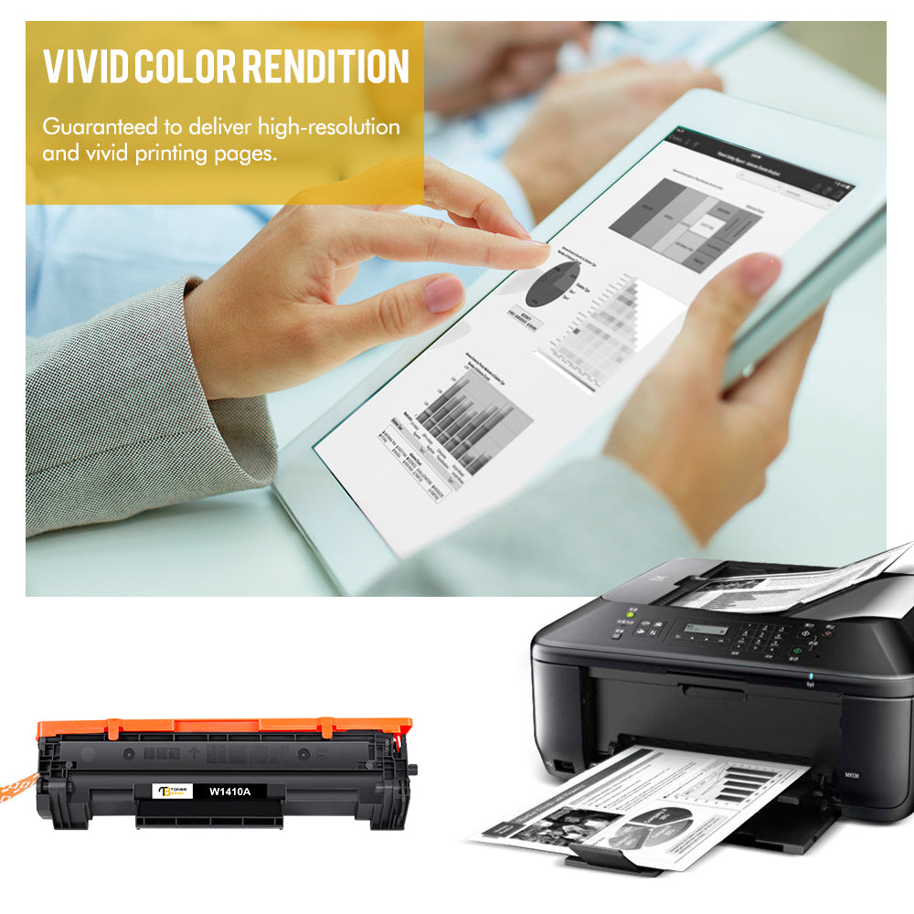 Toner Bank 141A W1410A Black Toner Cartridge (With Chip) Compatible for HP 141A W1410A LaserJet M110w MFP M140w M139w Printer Ink (2-Pack)