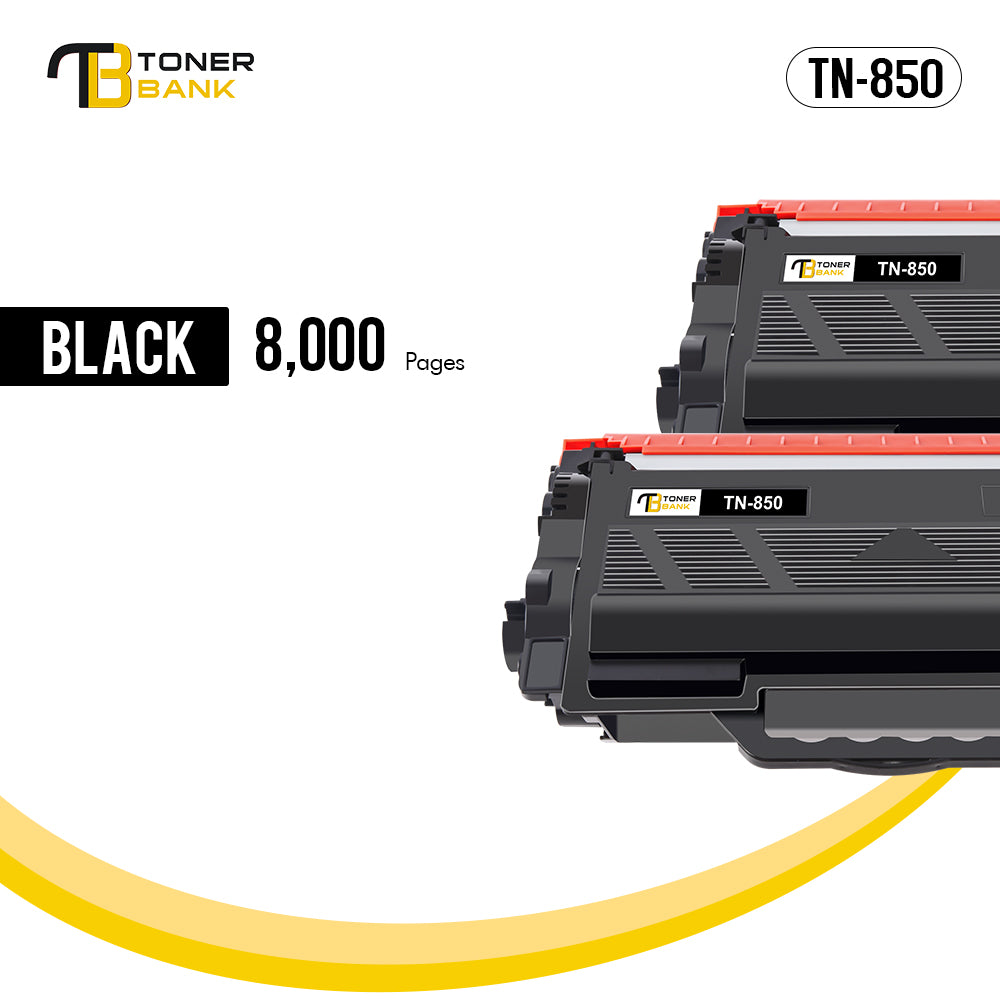 compatible brother tn850 toner cartridge 2 pack