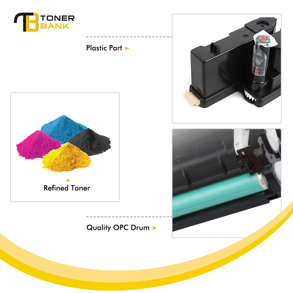 Toner Bank Compatible Toner Cartridge for Xerox 106R02759 106R02756 106R02758 106R02757 Phaser 6020 6022, WorkCentre 6025 6027 Printer Ink Toner Set ( 4-Pack, BK/C/M/Y)