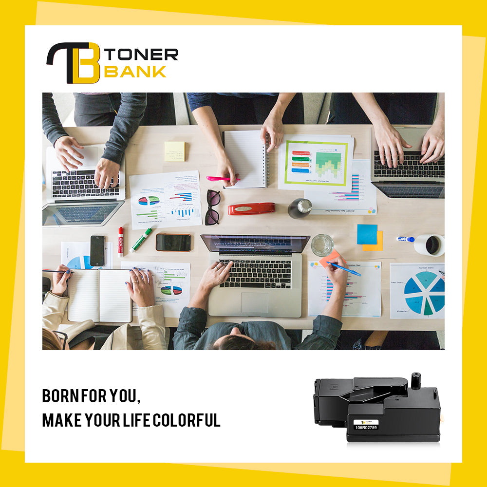 Toner Bank Compatible Toner Cartridge for Xerox 106R02759 106R02756 106R02758 106R02757 Phaser 6020 6022, WorkCentre 6025 6027 Printer Ink Toner Set ( 4-Pack, BK/C/M/Y)