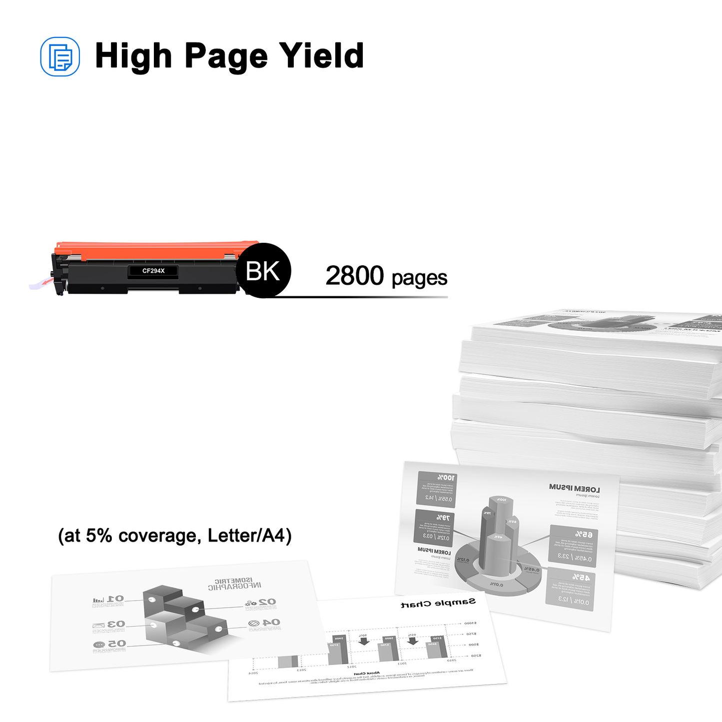 Toner Bank Cartuccia Toner Compatibile per 94X CF294X 94A CF294A Pro MFP M118dw M148dw M148fdw 148dw 118dw 148fdw M118 M148 (Nero, Confezione da 2)