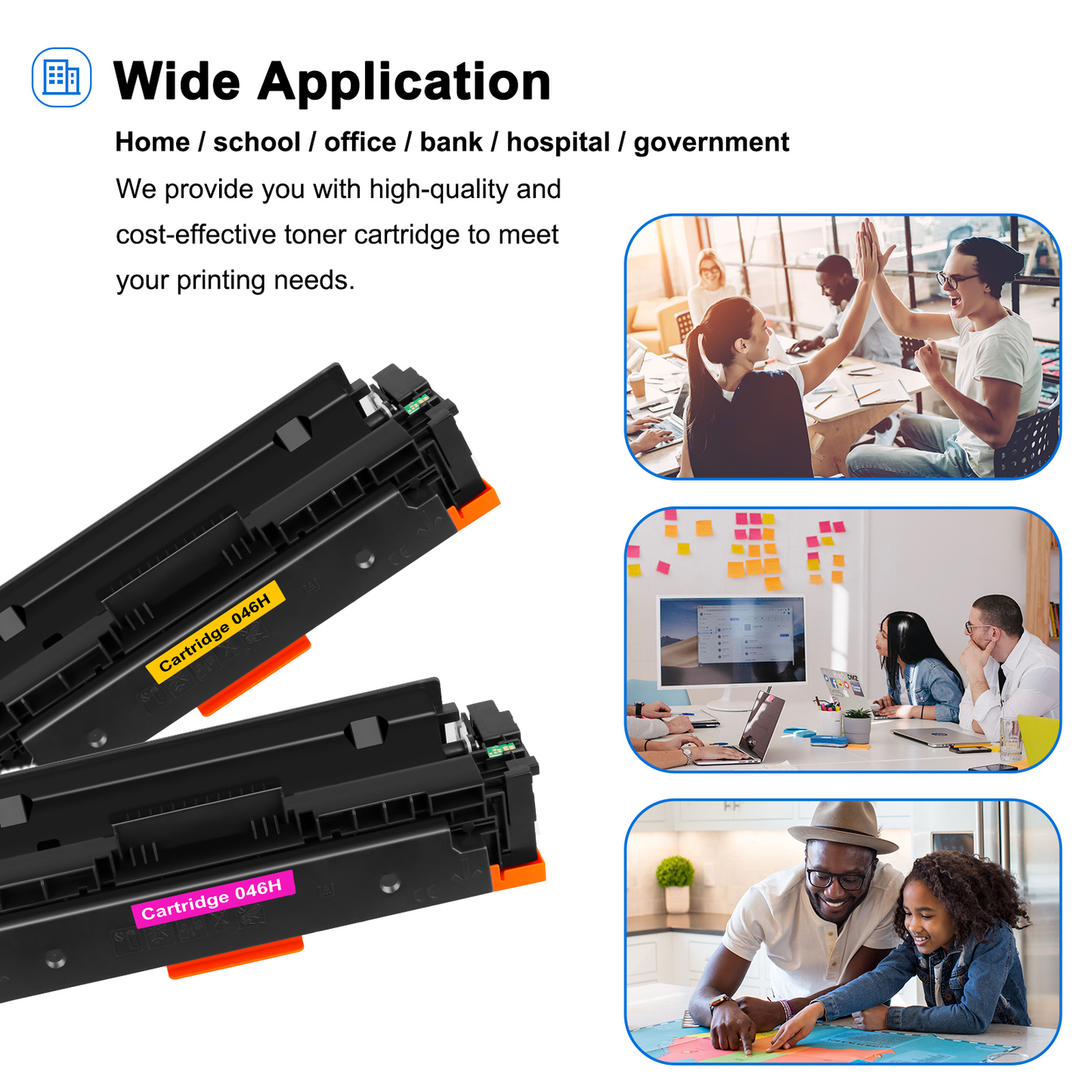 Toner Bank Cartucce toner compatibili come ricambio per Canon 046 046H, i-SENSYS MF735Cx MF734Cdw MF732 MF734 LBP653 LBP654 MF735 MF732Cdw LBP654Cx LBP653Cdw (nero, ciano giallo magenta, 4 pack)