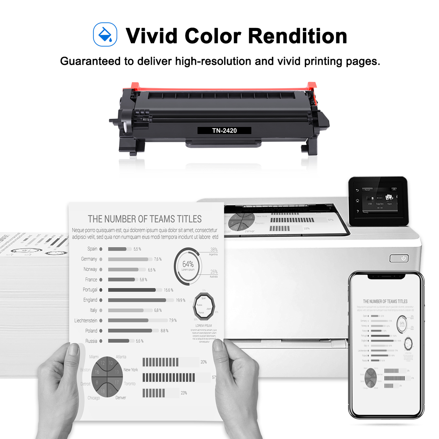 Toner Bank TN2420 Toner Cartridge Replacement for Brother TN-2420 HL-L2350DW MFC-L2710DW DCP-L2530DW MFC-L2710DN MFC-L2750DW Ink (Black, 2-Pack)