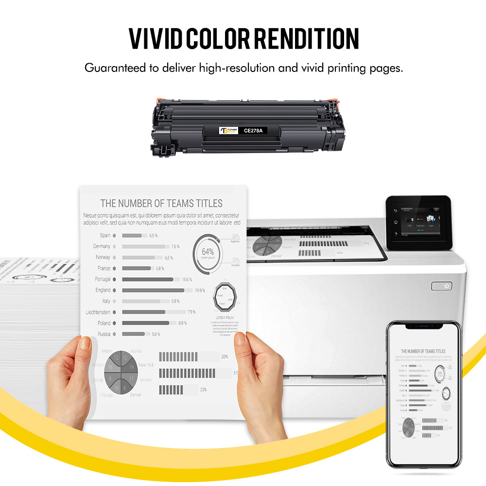 CE278A 78A Toner Cartridge Compatible for HP 78A 278A CE278D HP Laserjet Pro M1536dnf MFP P1606dn M1536dnf 1536dnf 1606dn P1606 P1566 P1560 M1536 Printer Ink (Black, 2-Pack)