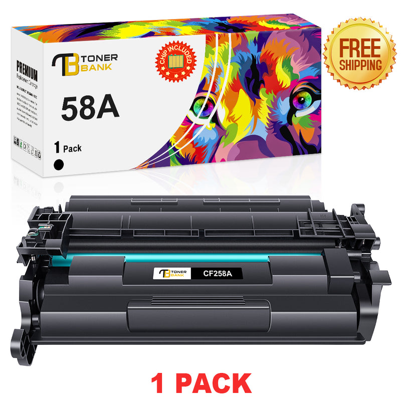 58A CF258A Toner Cartridge (with Chip) for HP 58A 258 CF258X 58X for Laserjet Pro M404n M404dw M404dn M404 M428 M304 Printer (Black, 1-Pack)